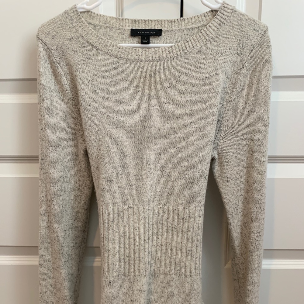 Light grey speckled sweater from Ann Taylor